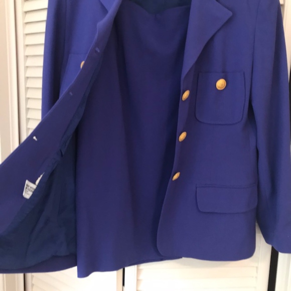 Attractive Purple Suit with Gold Buttons - Picture 2 of 4